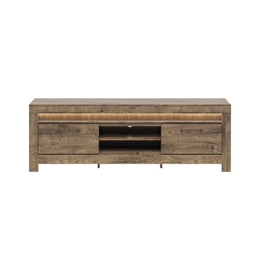 Móvel TV 2 portas 2 nichos 180 cm LED incluído Amaury Madeira