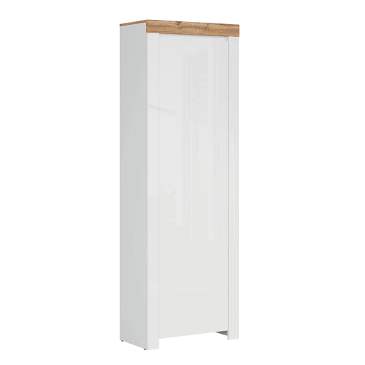 Móvel de corredor de 1 porta Hella Branco e Madeira Móvel de corredor de 1 porta Hella Branco e Madeira