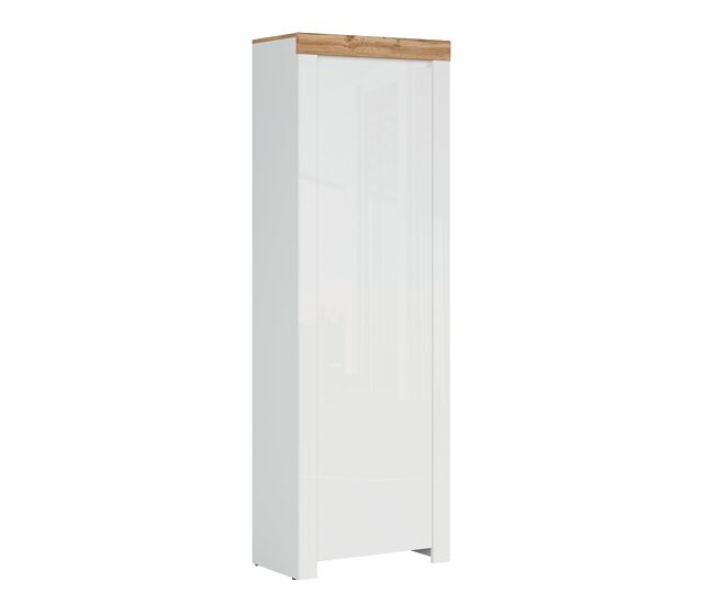 Mueble de entrada 1 puerta hella blanco y madera