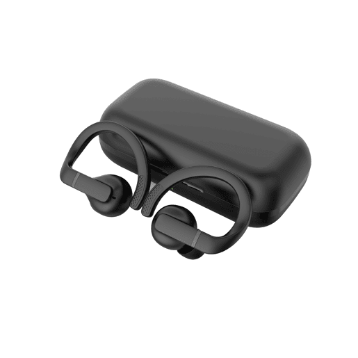 Fones de ouvido esportivos TWS com gancho esportivo Daewoo DW2003, Cor Preto.
