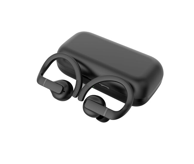 Auriculares deportivos tws con gancho sport daewoo dw2003, color negro.