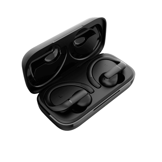 Fones de ouvido esportivos TWS com gancho esportivo Daewoo DW2003, Cor Preto.