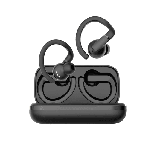 Fones de ouvido esportivos TWS com gancho esportivo Daewoo DW2003, Cor Preto.