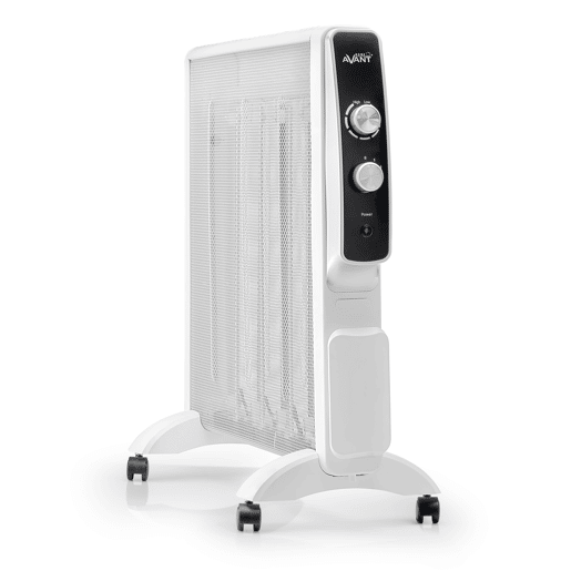 Avant AV7577WHITE - Radiador de aquecimento em mica de 2.000 W com 2 níveis de potência: 1.000 W - 2.000 W. Cor branca.