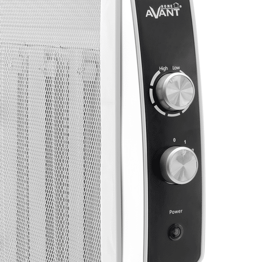 Avant AV7577WHITE - Radiador de aquecimento em mica de 2.000 W com 2 níveis de potência: 1.000 W - 2.000 W. Cor branca.