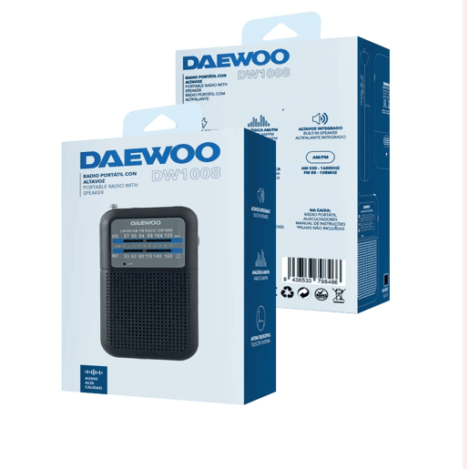 Rádio Portátil com Alto-falante DW1008