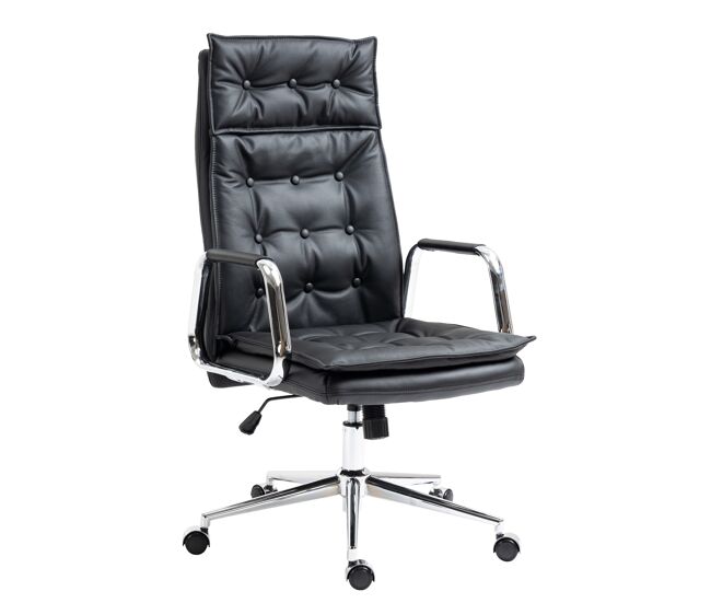 Silla de oficina sotira en cuero real 111x60x65 cm