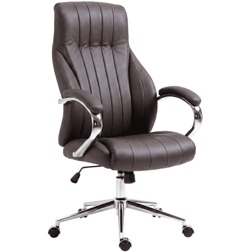 Silla de oficina Wigan Cuero auténtico Marrón 76X73X120 cm