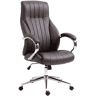 Silla de oficina Wigan Cuero auténtico Marrón 76X73X120 cm