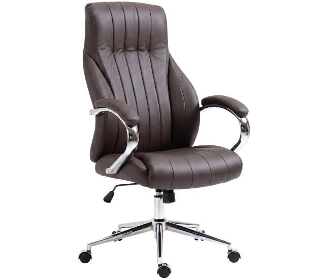 Silla de oficina wigan en cuero real 120x73x76 cm