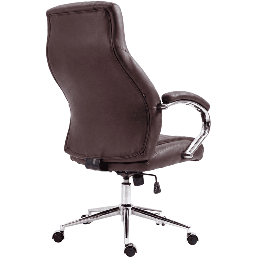 Silla de oficina Wigan Cuero auténtico Marrón 76X73X120 cm