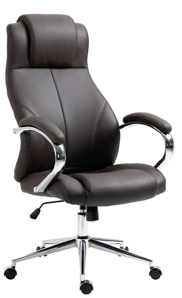 Silla de oficina salford en cuero auténtico 120x64x79 cm