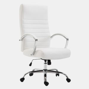 Silla de Oficina XL Valais Simil cuero Blanco 68X60X110 cm