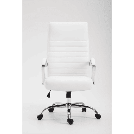 Silla de Oficina XL Valais Simil cuero Blanco 68X60X110 cm