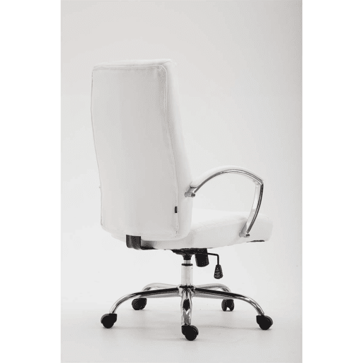 Silla de Oficina XL Valais Simil cuero Blanco 68X60X110 cm