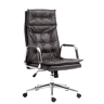 Silla de oficina Sotira de cuero genuino Cuero auténtico Marrón 65X60X111 cm