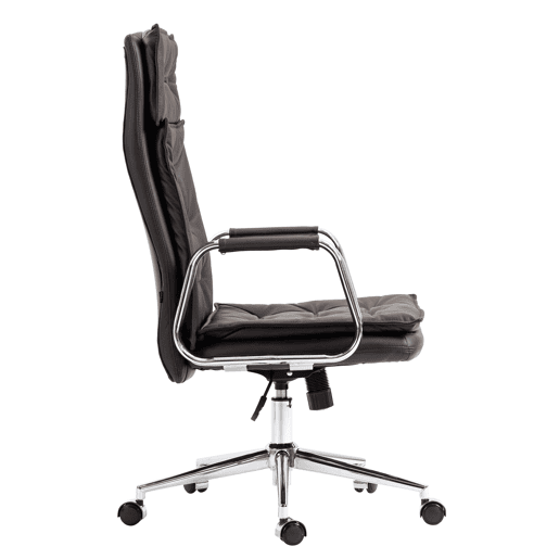 Silla de oficina Sotira de cuero genuino Cuero auténtico Marrón 65X60X111 cm