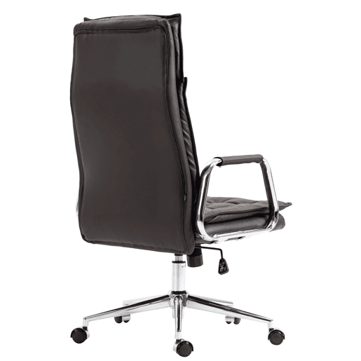 Silla de oficina Sotira de cuero genuino Cuero auténtico Marrón 65X60X111 cm