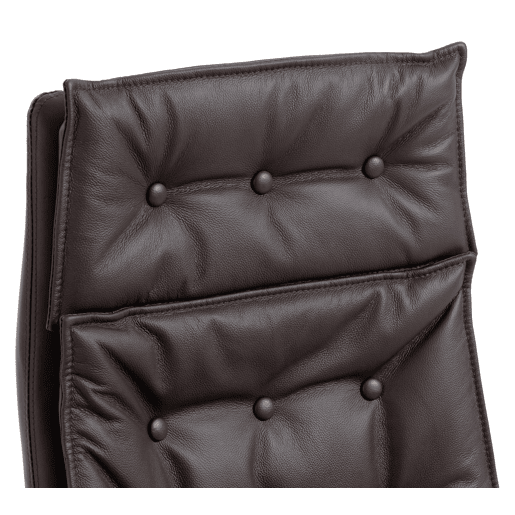 Silla de oficina Sotira de cuero genuino Cuero auténtico Marrón 65X60X111 cm