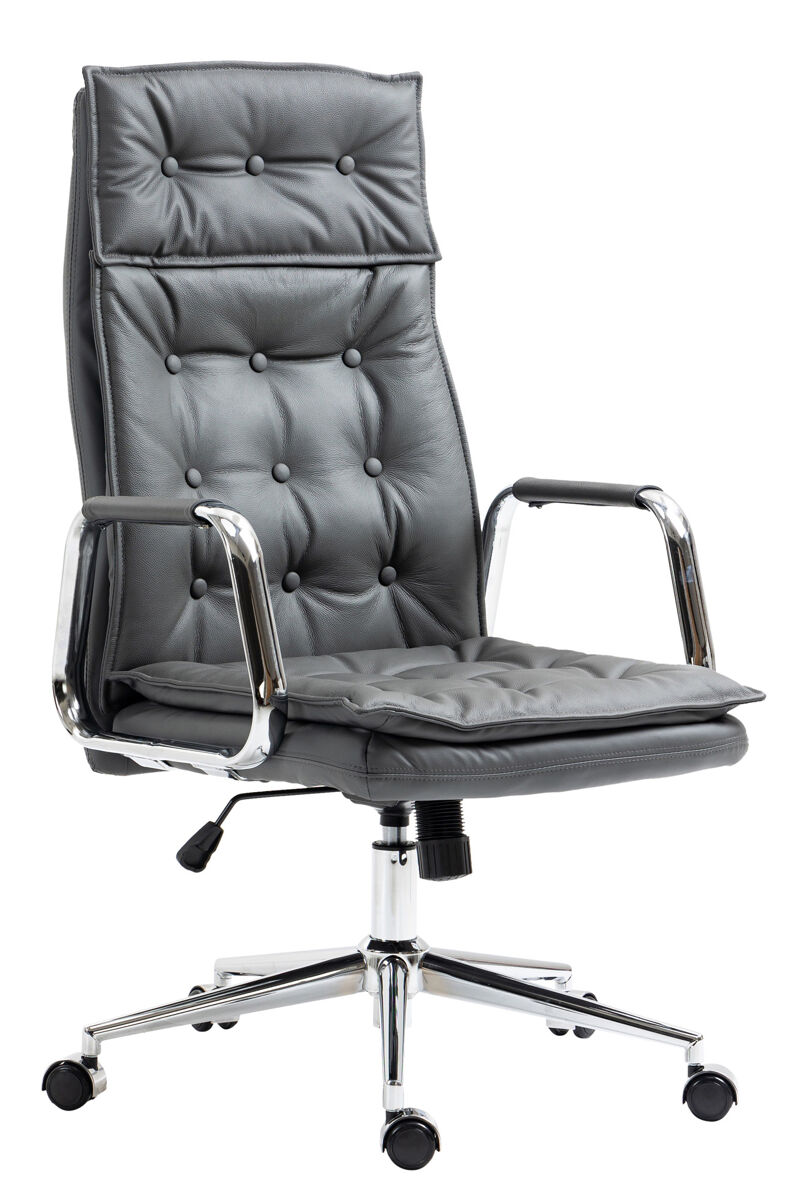 Silla de oficina - Sotira - Cuero auténtico