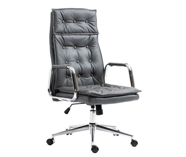 Silla de oficina sotira en cuero real 111x60x65 cm