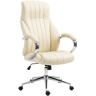 Silla de oficina Wigan Cuero auténtico Crema 76X73X120 cm