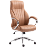 Silla de oficina Wigan Cuero auténtico Marrón claro 76X73X120 cm