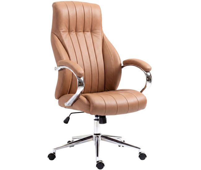 Silla de oficina wigan en cuero real 120x73x76 cm