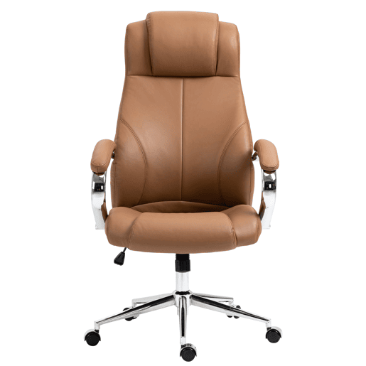 Silla de oficina Salford de cuero auténtico Marrón claro 79X64X120 cm Silla de oficina Salford de cuero auténtico Marrón claro 79X64X120 cm