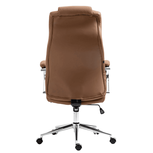 Silla de oficina Salford de cuero auténtico Marrón claro 79X64X120 cm Silla de oficina Salford de cuero auténtico Marrón claro 79X64X120 cm