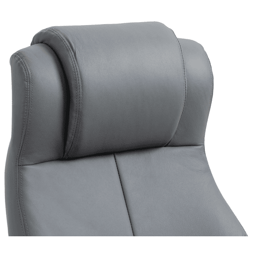 Silla de oficina Salford de cuero auténtico Gris 79X64X120 cm