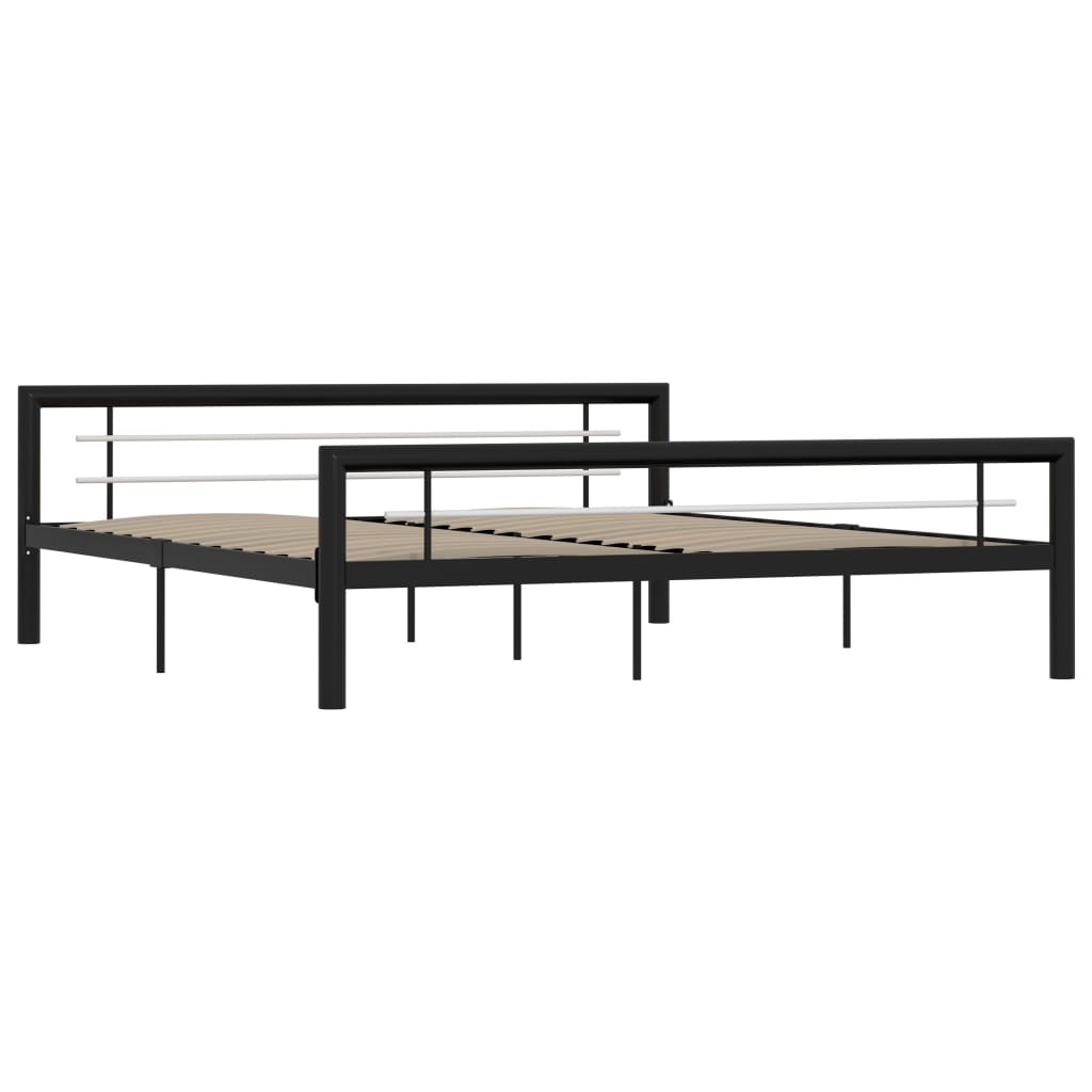 Estructura de cama de metal 180x200 Negro