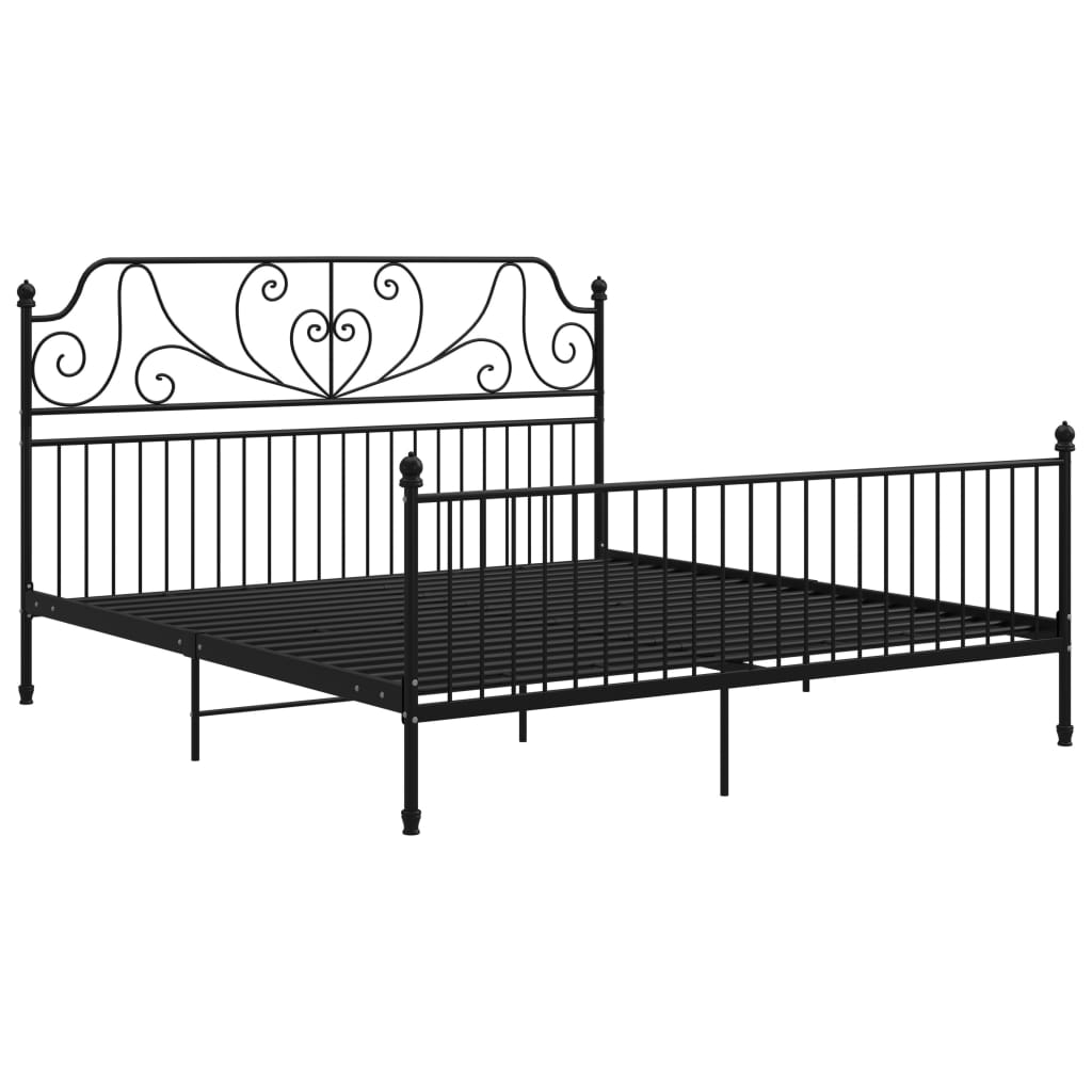 Estructura de cama de metal negra 180x200 cm