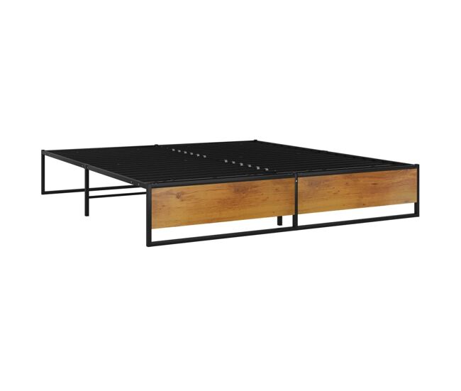 Estructura de cama de metal negra 140x200 cm