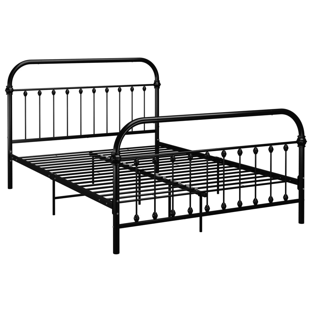 Estructura de cama de metal 160x200 Negro