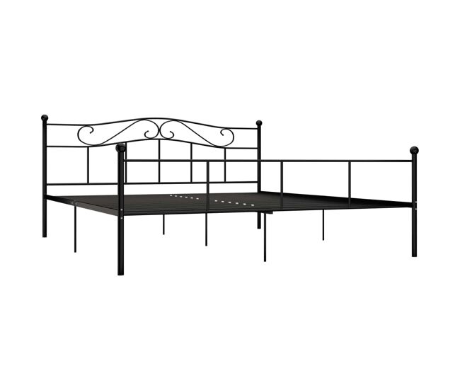 Estructura de cama de metal negro 180x200 cm