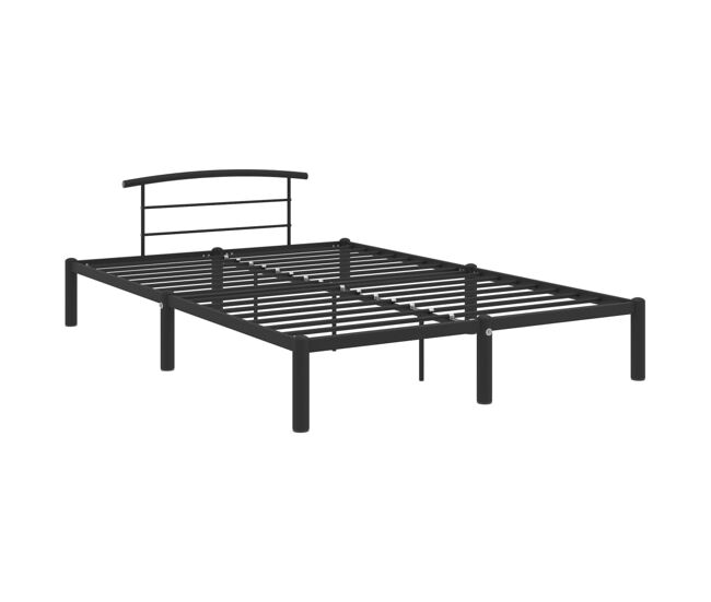 Estructura de cama de metal negro 140x200 cm