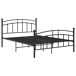 Estructura de cama de metal 200x200 Estructura de cama de metal 200x200 Negro