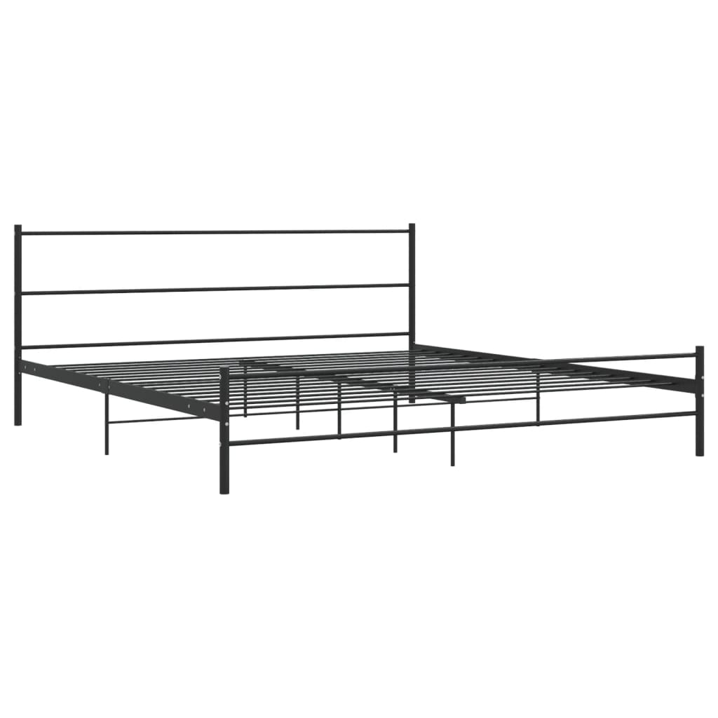 Estructura de cama de metal negro 180x200 cm