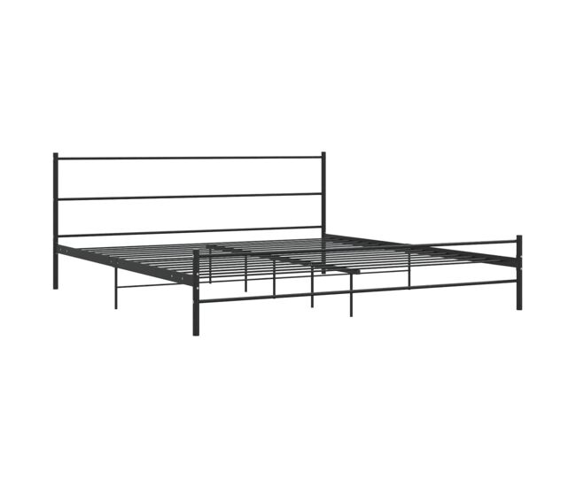 Estructura de cama de metal negro 180x200 cm