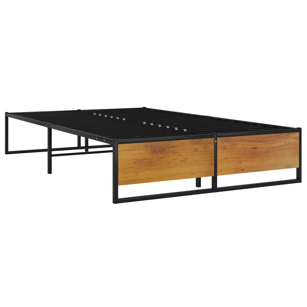 Estructura de cama de metal negra 120x200 cm