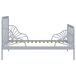 Estructura de cama extensible de metal 130x200 Estructura de cama extensible de metal 130x200 Blanco