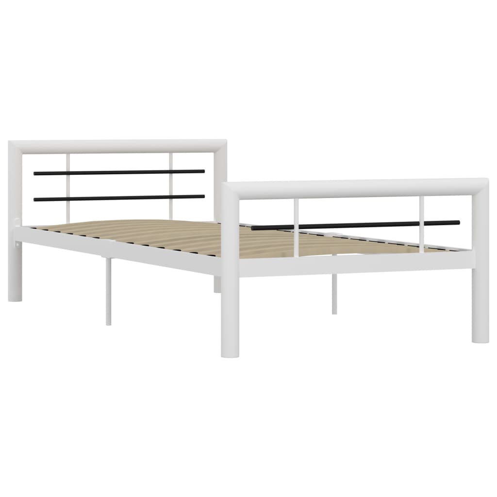 Estructura de cama de metal 100x200 Blanco
