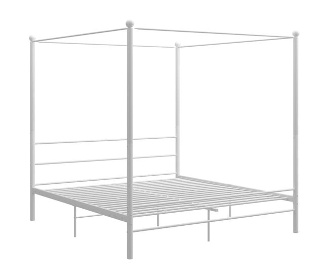Estructura de cama con dosel metal blanco 180x200 cm