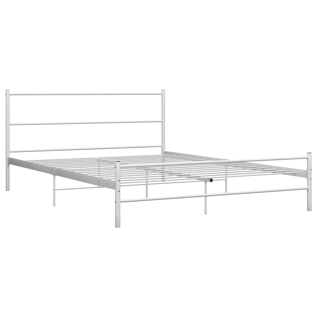 Estructura de cama de metal blanco 120x200 cm