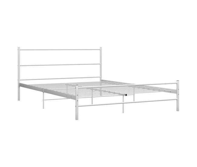 Estructura de cama de metal blanco 120x200 cm