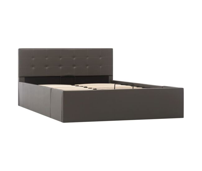Cama canapé hidráulica cuero sintético 120x200