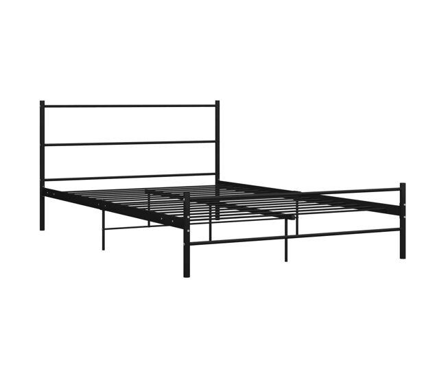 Estructura de cama de metal negro 160x200 cm