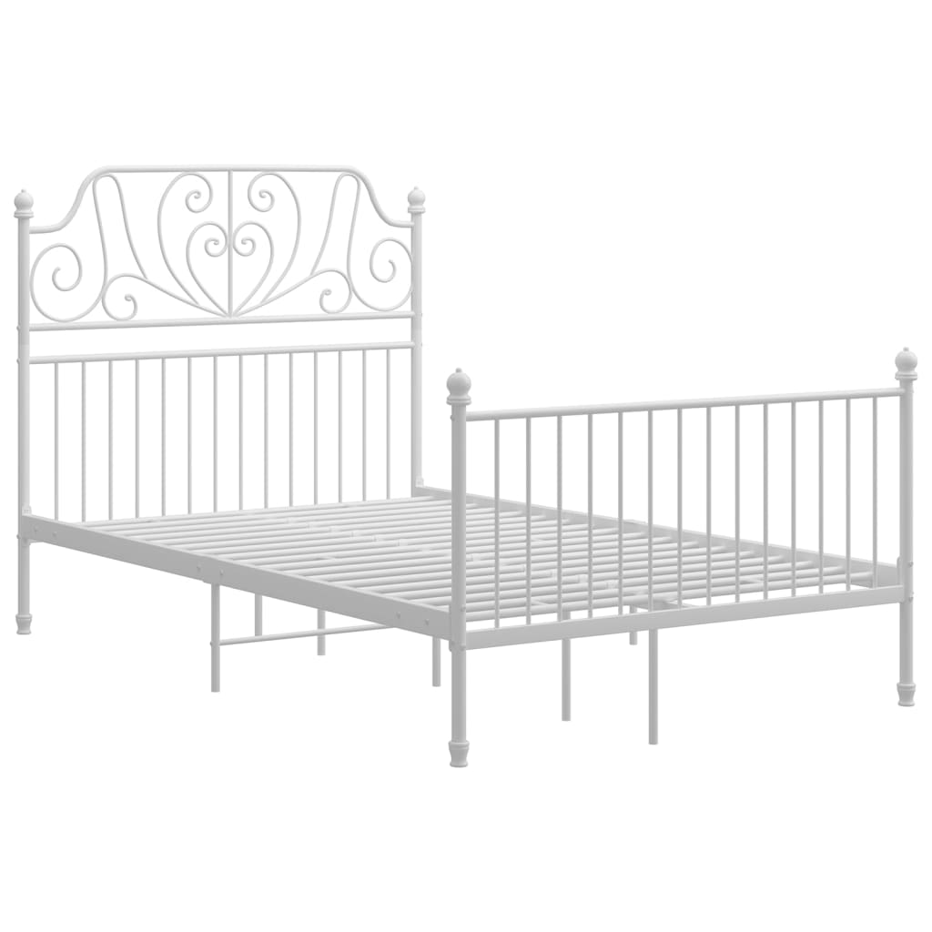 Estructura de cama de metal blanco 120x200 cm