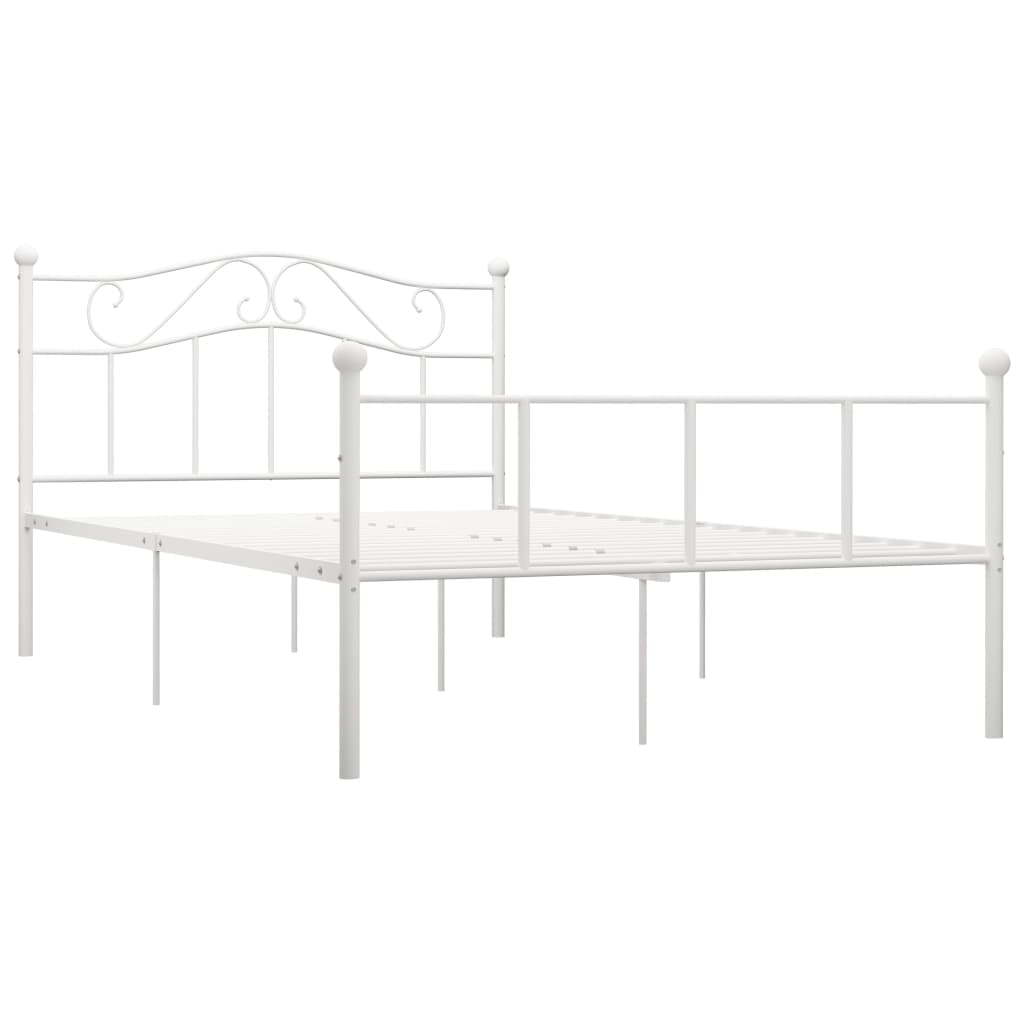 Estructura de cama de metal blanco 120x200 cm